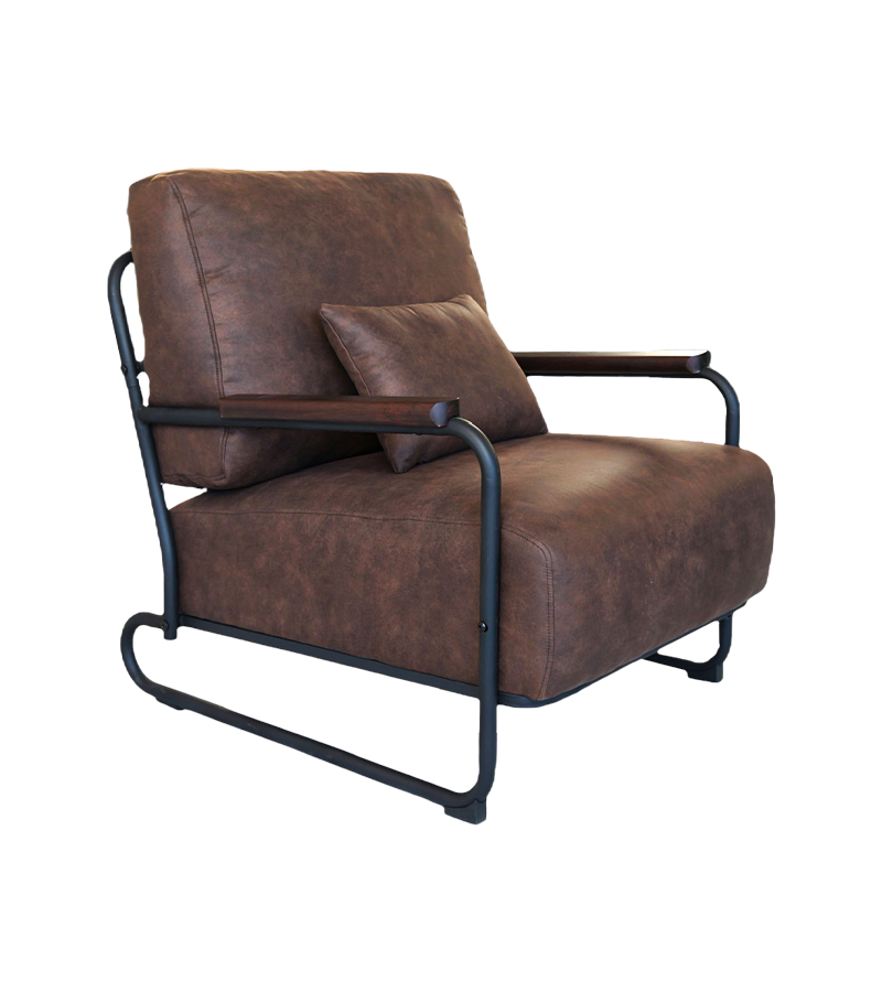 AN302 レトロインダストリアルスタイルアイアンソファシングルチェア